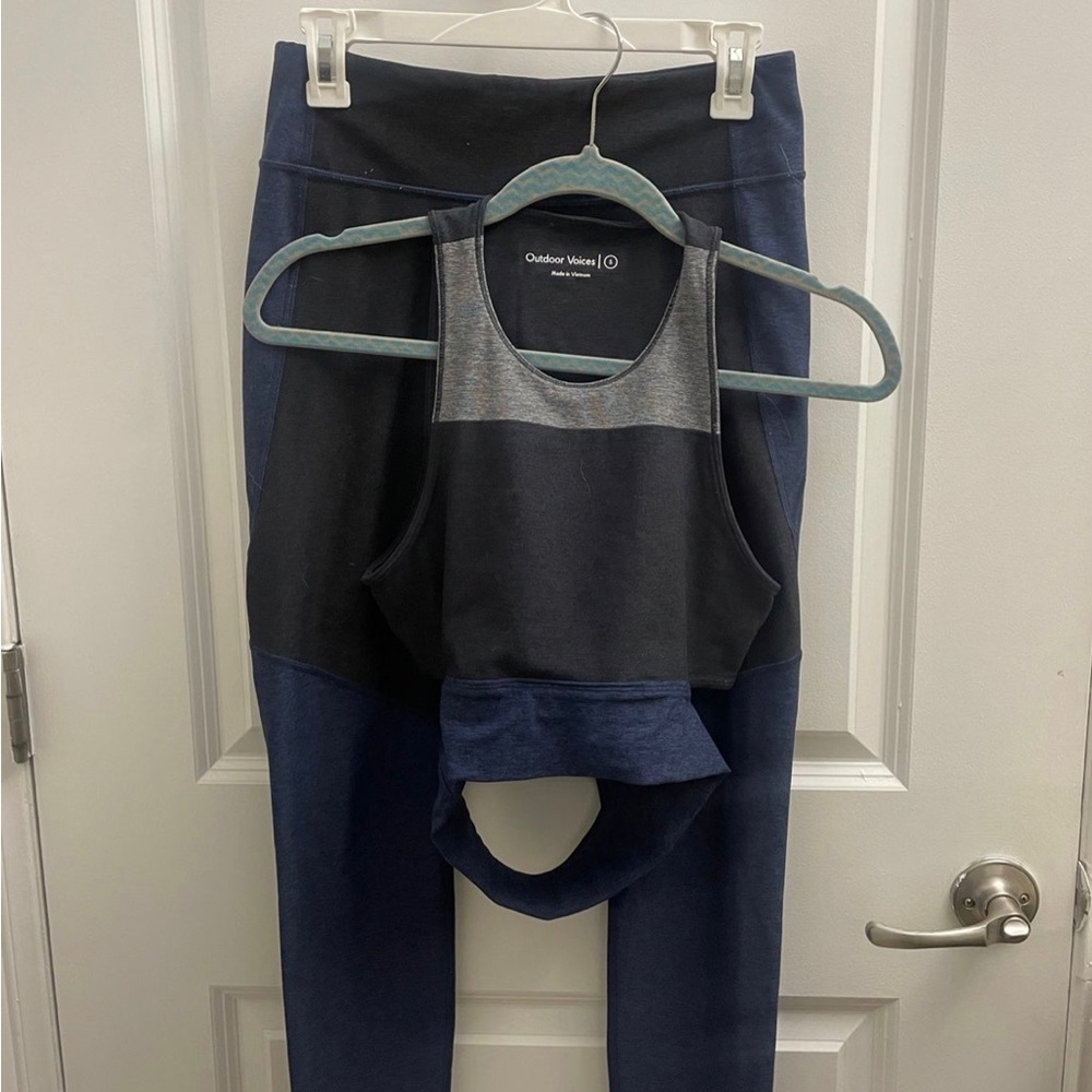 Outdoor Voices Navy 2-piece workout set